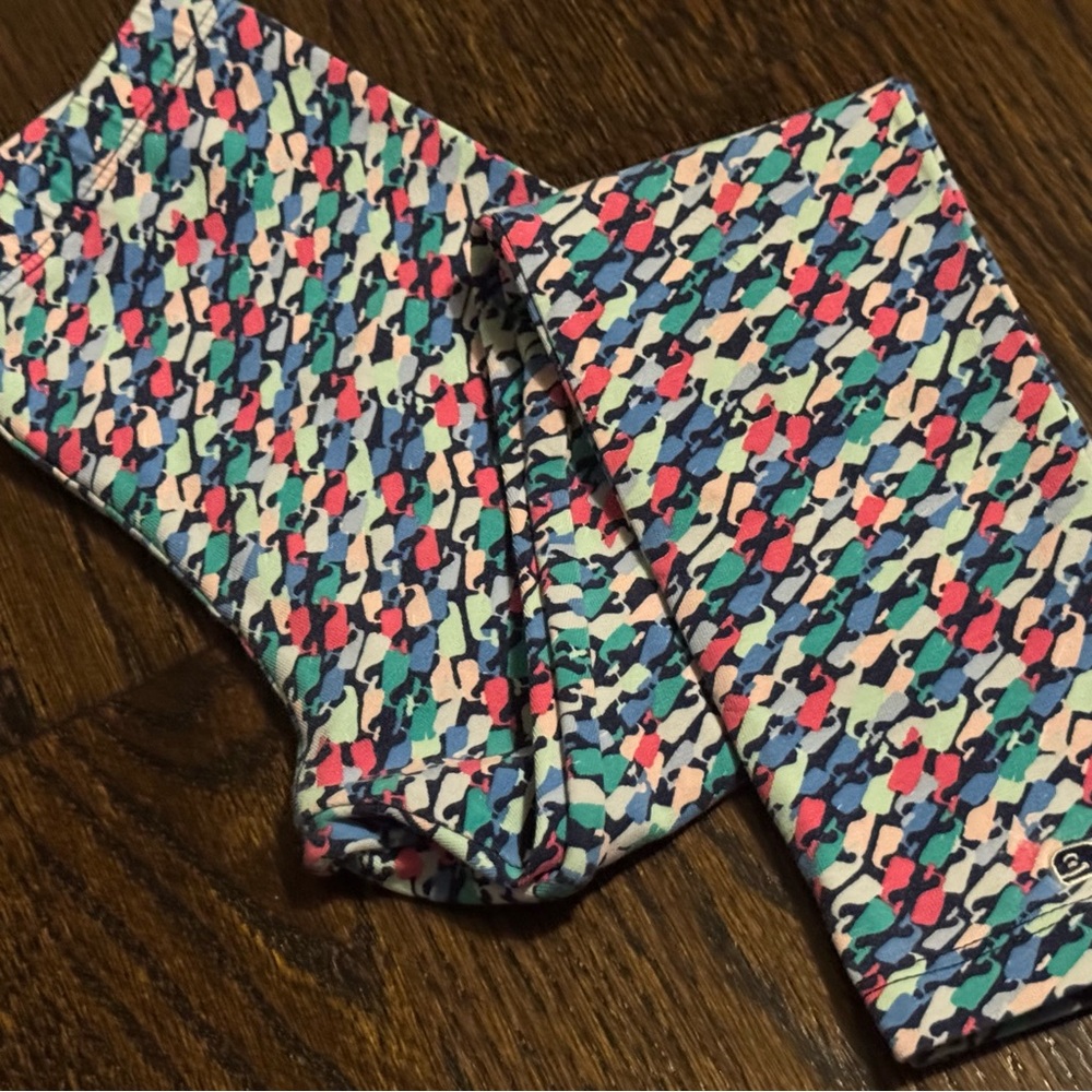 Vineyard Vines Girls Colorful Patterned Leggings, Size XS (5-6)